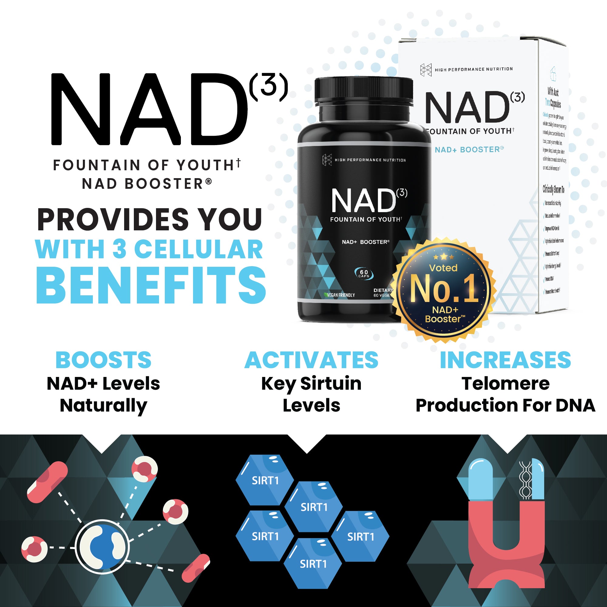 Cell Restoration Bundle | NAD3 + Sirtuins